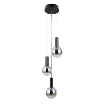 Italux Strela PND-34378-3S-BK Hanglamp 3x15W/LED 3000K 1188lm IP20