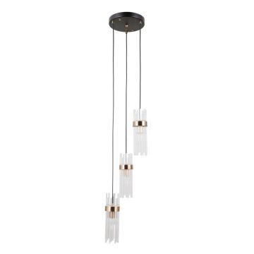 Italux Taraso PND-40760-3-BK-HBR Hanglamp 3x40W/E14 IP20