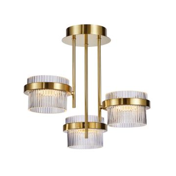 Italux Tiara PND-77362-3-24W-GD Plafondlamp 3x24W/LED 3000K 2603lm IP20