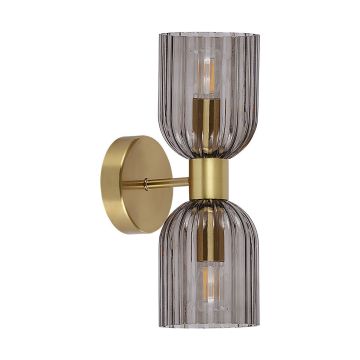 Light Prestige Piega LP-939/2W smoked Wandlamp 2x10W/E14 IP20