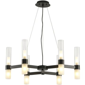 Step Into Design CANDELA DN1505-6 black Kroonluchter 12x10W/G9 IP20