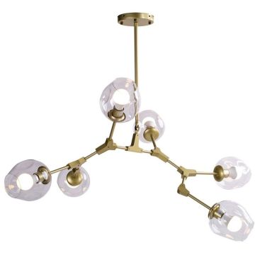 Step Into Design MODERN ORCHID ST-1232-6 GOLD transparent Plafondlamp 6x60W/E27 IP20