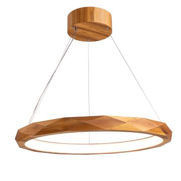 Quintiesse Angular QN-ANGULAR-RING-LED-80-TEAK Hanglamp 1x29W/LED 3000K 1685lm IP20