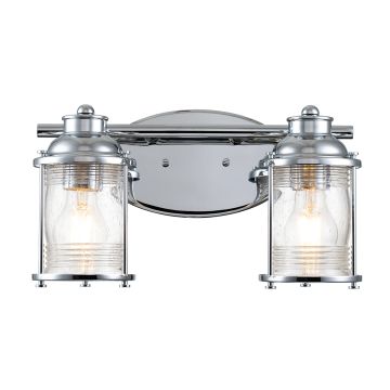 Quintiesse ASHLAND BAY QN-ASHLANDBAY2-PC-BATH Wandlamp 2x60W/E27 IP44