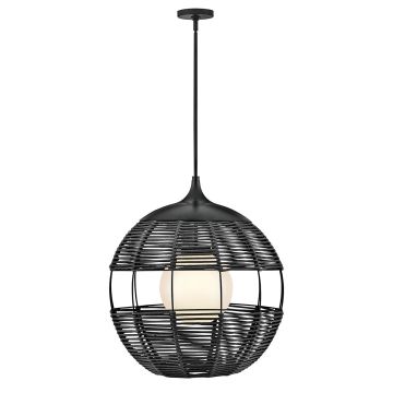 Quintiesse Maddox QN-MADDOX-P-M-BK-BK Hanglamp 1x60W/E27 IP44
