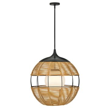 Quintiesse Maddox QN-MADDOX-P-M-BK-CAM Hanglamp 1x60W/E27 IP44