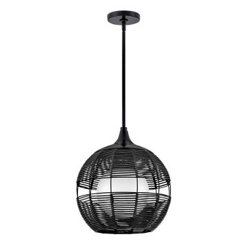Quintiesse Maddox QN-MADDOX-P-S-BK-BK Hanglamp 1x60W/E27 IP44