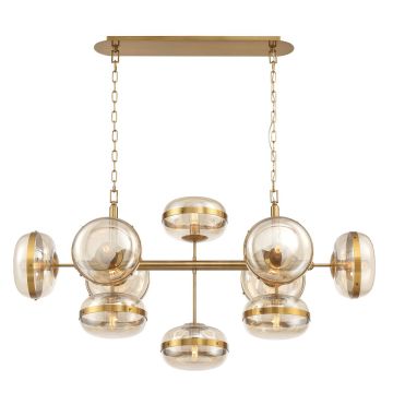 Quintiesse Nottingham QN-NOTTINGHAM-10LP-AB Hanglamp 10x40W/E27 IP20