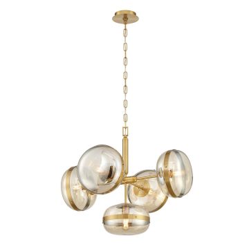 Quintiesse Nottingham QN-NOTTINGHAM-5P-AB Hanglamp 5x40W/E27 IP20