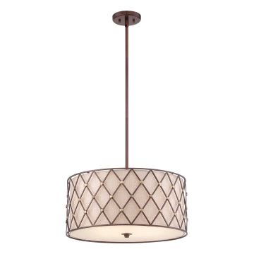 Quoizel BROWN LATTICE QZ-BROWN-LATTICE-P-L Hanglamp 4x60W/E27