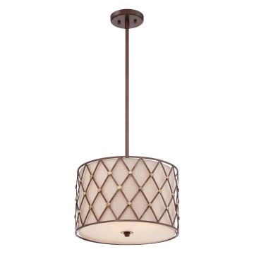 Quoizel BROWN LATTICE QZ-BROWN-LATTICE-P-M Hanglamp 3x60W/E27