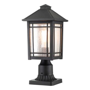 Quoizel Cedar Point QZ-CEDAR-POINT3-M-BK Vloerlamp 1x60W/E27 IP44