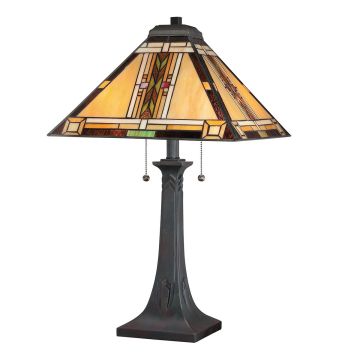 Quoizel Navajo QZ-NAVAJO-TL-VB Tafellamp 2x60W/E27 IP20