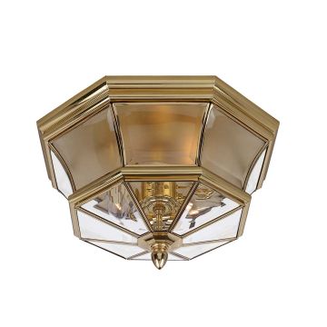 Quoizel NEWBURY QZ-NEWBURY-F-PB Plafondlamp 3x40W/E14 IP44