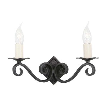 Elstead Lighting RECTORY RY2A-BLACK Wandlamp 2x60W/E14