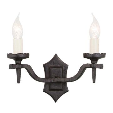 Elstead Lighting RECTORY RY2B-BLACK Wandlamp 2x60W/E14