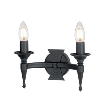 Elstead Lighting SAXON SAX2-BLK Wandlamp 2x60W/E14