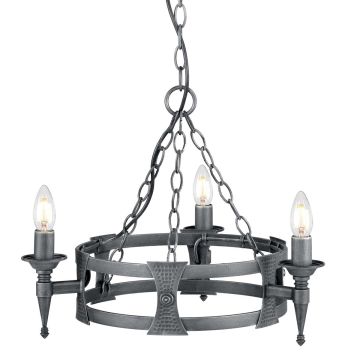 Elstead Lighting SAXON SAX3-BLK-SIL Kroonluchter 3x60W/E14