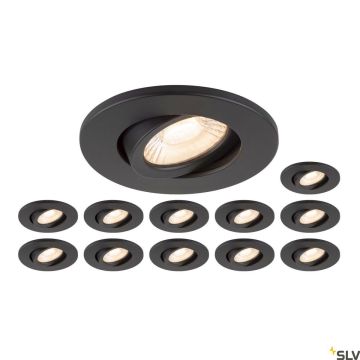 SLV UNIVERSAL DOWNLIGHT 1007273 Inbouwspot 1x8W/LED 2700K|3000K|4000K|6500K 560lm|610lm|680lm|640lm IP20