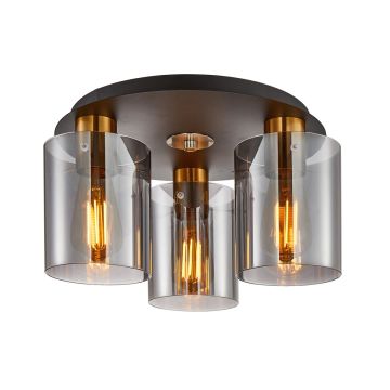 Italux Sardo SPL-5581-3SC-BRO-SG Plafondlamp 3x40W/E27 IP20