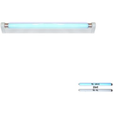Prezent GERMICIDAL LAMP V. UV 70001 Bacteriedodende lamp 1x14w/uv-c+1x14w/t5 4000k 775lm|775lm ip20