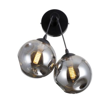 Italux Perlos WL-54456-2A-BK-SMG Wandlamp 2x5W/G9 IP20
