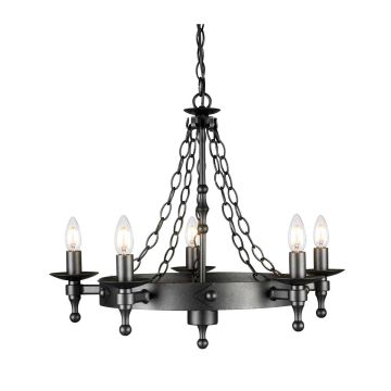 Elstead Lighting WARWICK WR5-GRAPHITE Kroonluchter 5x60W/E14