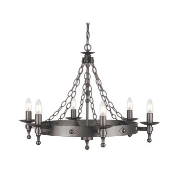 Elstead Lighting WARWICK WR6-GRAPHITE Kroonluchter 6x60W/E14