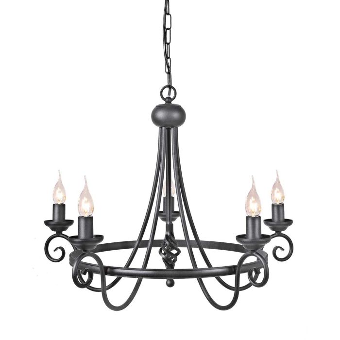 Elstead Lighting-HARLECH-HR5-BLACK-ELSHR5-BLACK
