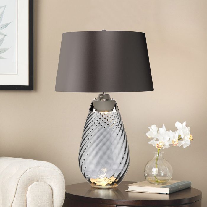 Elstead Lighting-LENA LARGE-LENA-TL-L-SMOKE-ELSLENA-TL-L-SMOKE