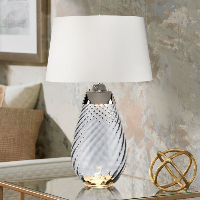 Elstead Lighting-LENA LARGE-LENA-TL-L-SMOKE-OWSS-ELSLENATLLSMOKEOWSS
