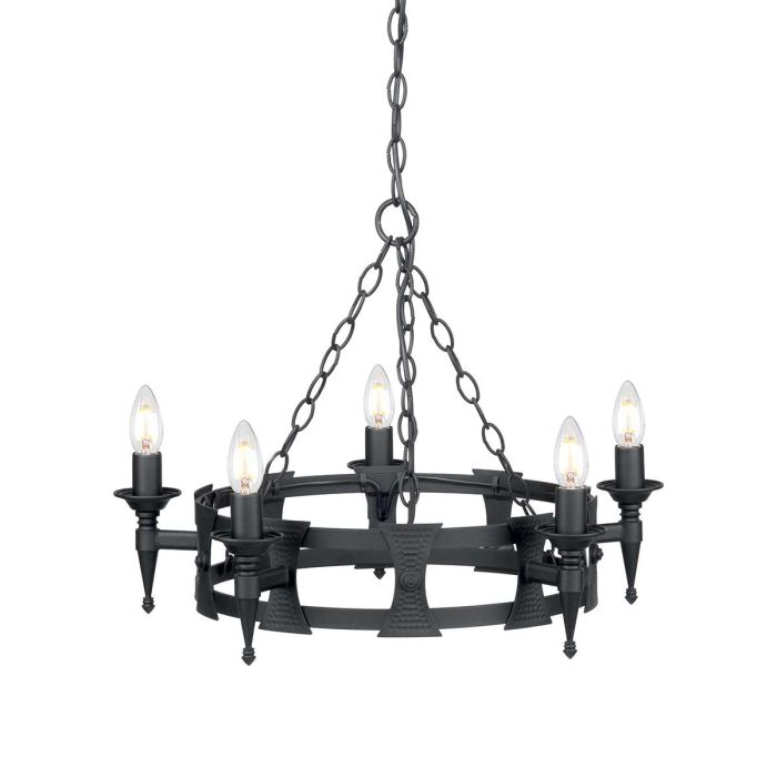 Elstead Lighting-SAXON-SAX5-BLK-ELSSAX5-BLK